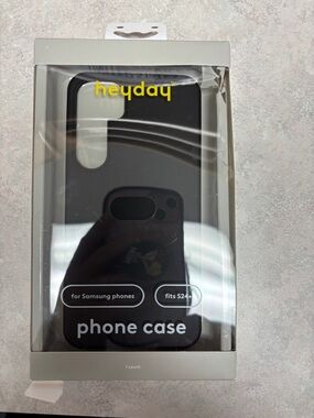 heyday Black Phone Case for Samsung S24+ - Slim Protective Cover - NIB